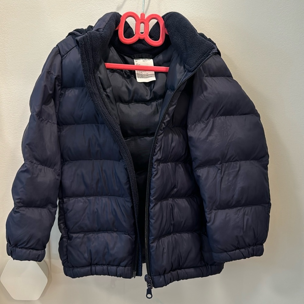 Uniqlo Puff Parka - Navy - 3Y